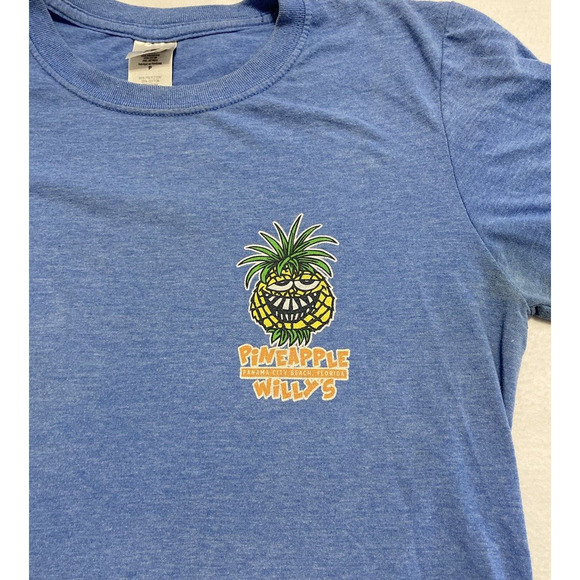 Pineapple Willys Tshirt Adult Size Small Blue Panama City Beach PCB Sz S Florida - Picture 3 of 5